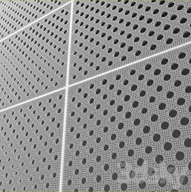 perforated metal panel N5 3ds Max - thumbnail 2