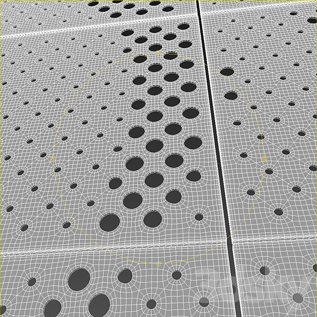 perforated metal panel N9 3DS Max Model - thumbnail 3