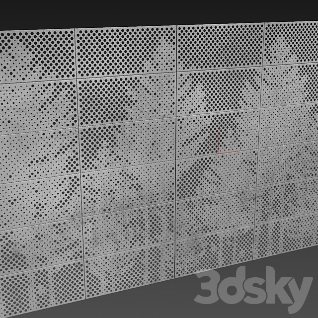 perforated panel 28 3ds Max - thumbnail 2