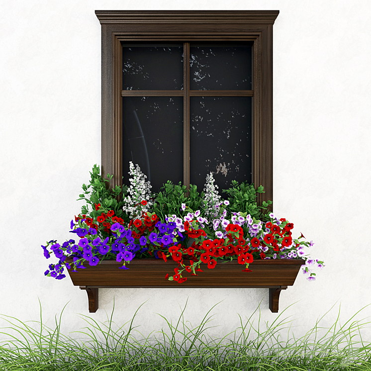 Petunia on the window 3DS Max - thumbnail 1