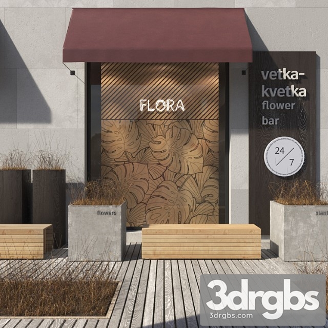 Plants Shop Fasade 3dsmax Download - thumbnail 1