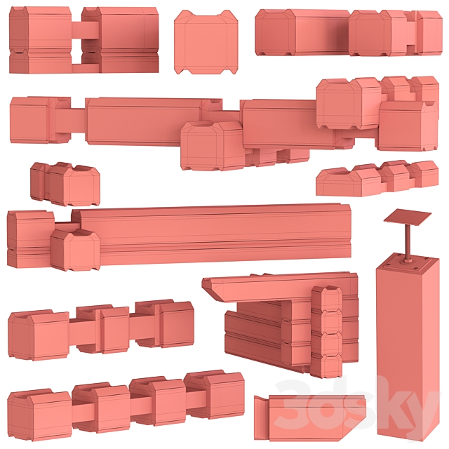 Profiled timber 3DS Max Model - thumbnail 6