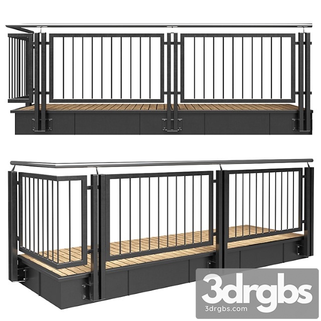 Railing 01 3dsmax Download - thumbnail 1