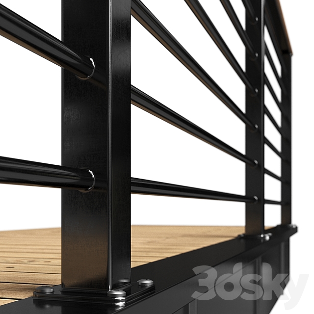 Railing 03 3DS Max Model - thumbnail 7