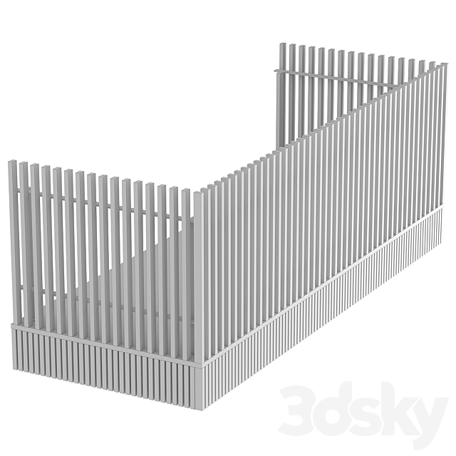 Railing 30 3DS Max Model - thumbnail 3