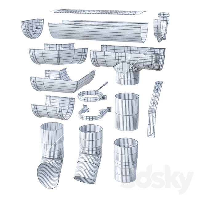 Rainwater Verat system (TechnoNikol) 3DSMax File - thumbnail 3