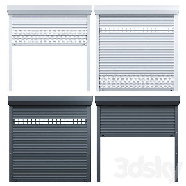 Roller shutter for garage 3ds Max - thumbnail 2