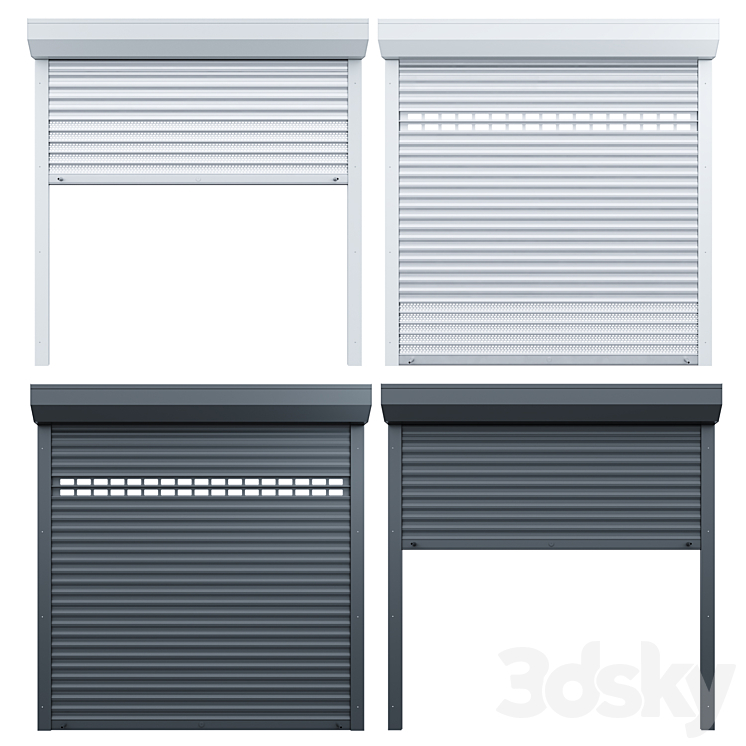 Roller shutter for garage 3DS Max - thumbnail 2