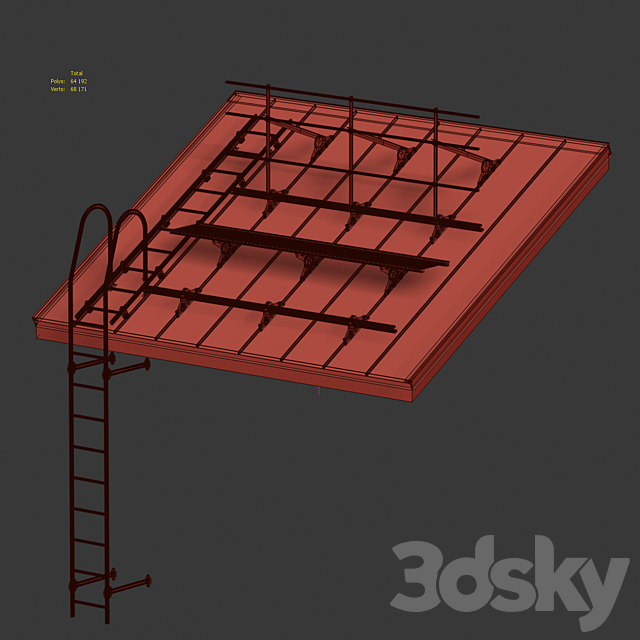 Seam roofing and security system Grand Line 3DSMax File - thumbnail 5