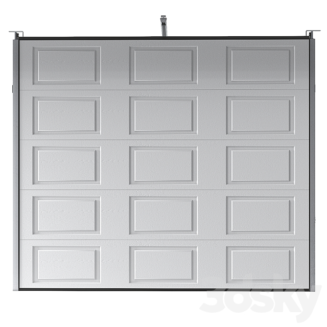 Sectional garage doors 3DS Max Model - thumbnail 4