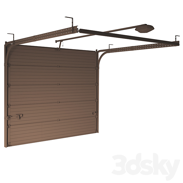 Sectional garage doors 3DS Max Model - thumbnail 7