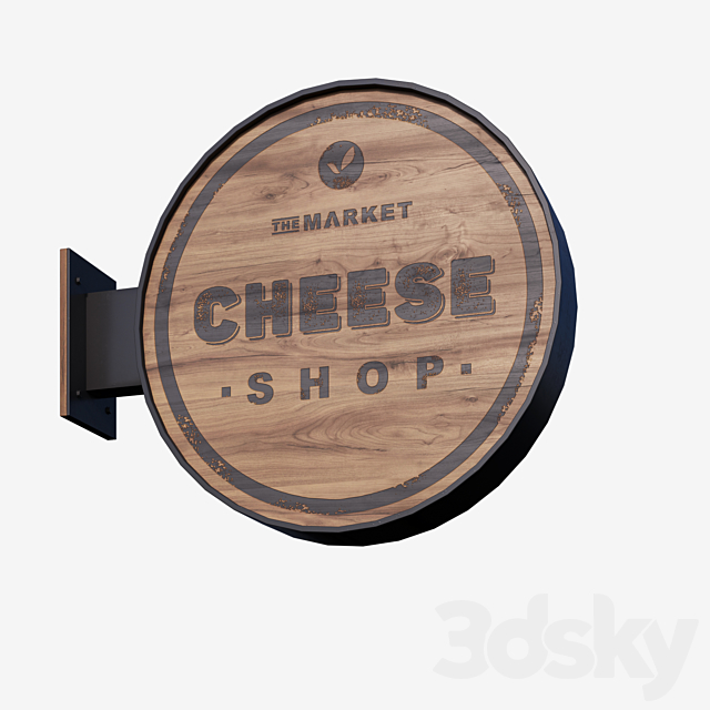 Set of console signs for cafes and shops 3DS Max Model - thumbnail 3