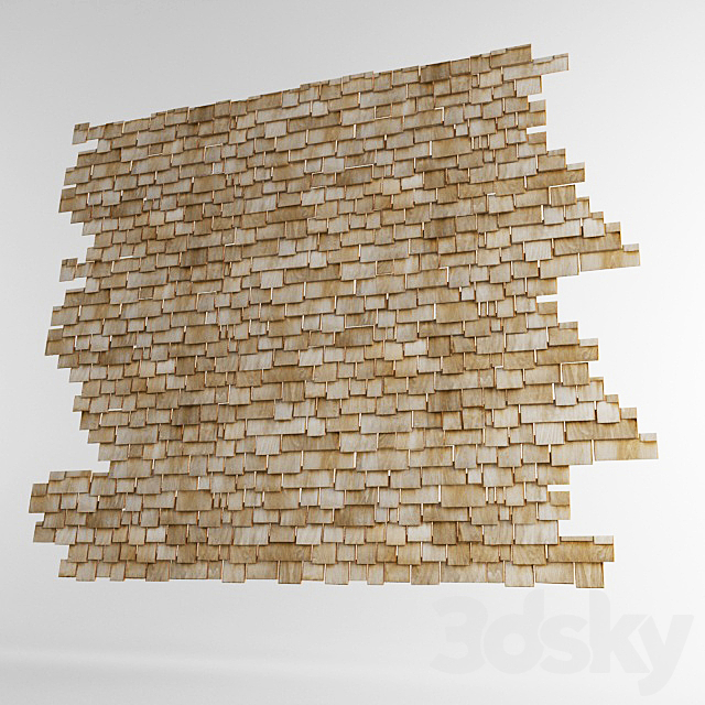 Shingles (wooden tiles) 3ds Max - thumbnail 1