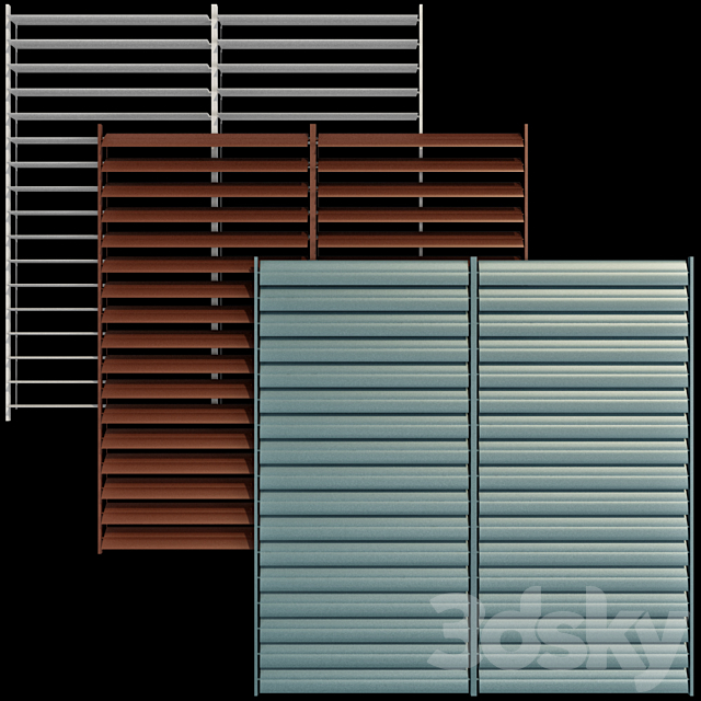 Shutter for windows and doors 3ds Max - thumbnail 3