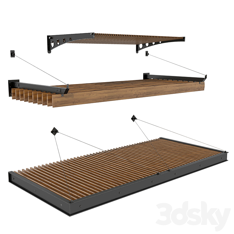 Steel canopy 3DS Max - thumbnail 1