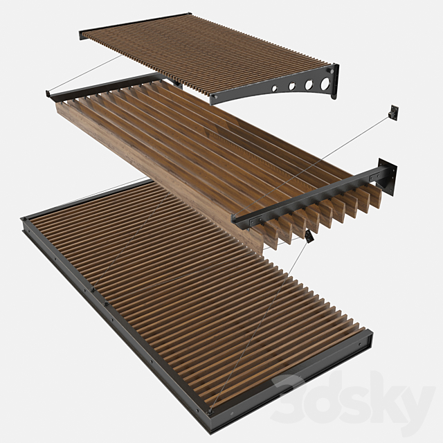 Steel canopy 3DSMax File - thumbnail 2