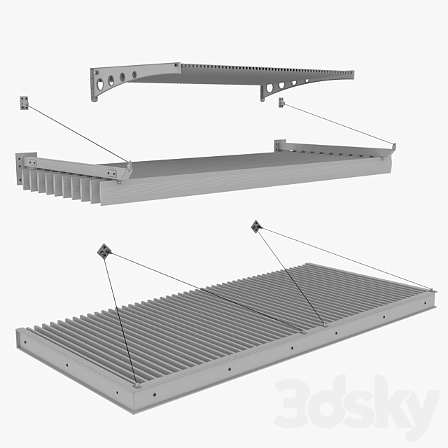 Steel canopy 3DSMax File - thumbnail 4