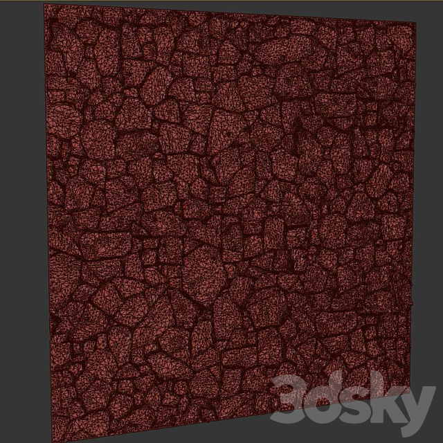 Stone Wall 1 3DS Max Model - thumbnail 4