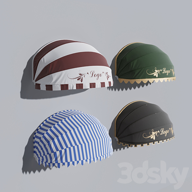 Sun protection awnings 3ds Max - thumbnail 2