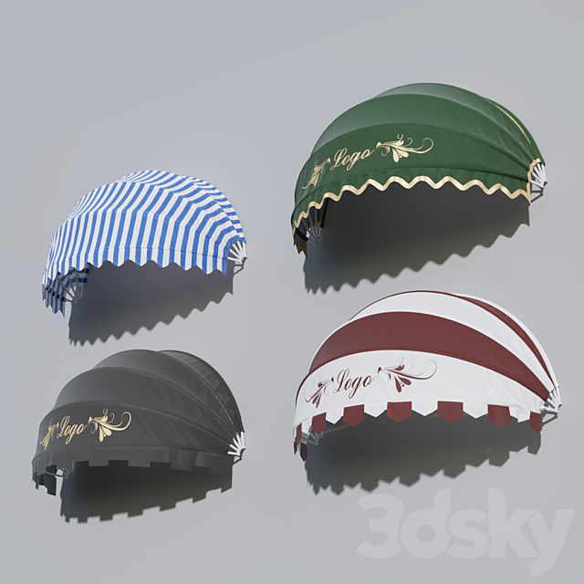 Sun protection awnings 3ds Max - thumbnail 2