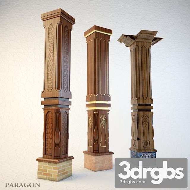 Uzbek National Columns 3dsmax Download - thumbnail 1