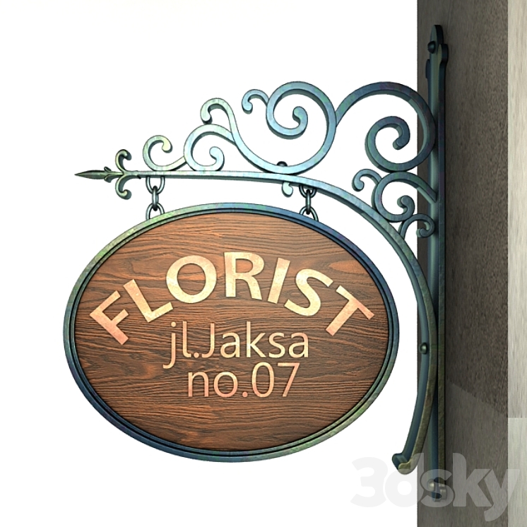 Vintage Signage 001 3DS Max - thumbnail 1