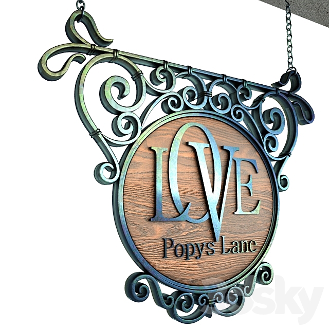 Vintage Signage 002 3ds Max - thumbnail 2