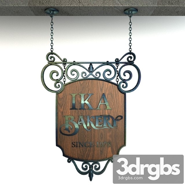 Vintage Signage 004 3dsmax Download - thumbnail 1