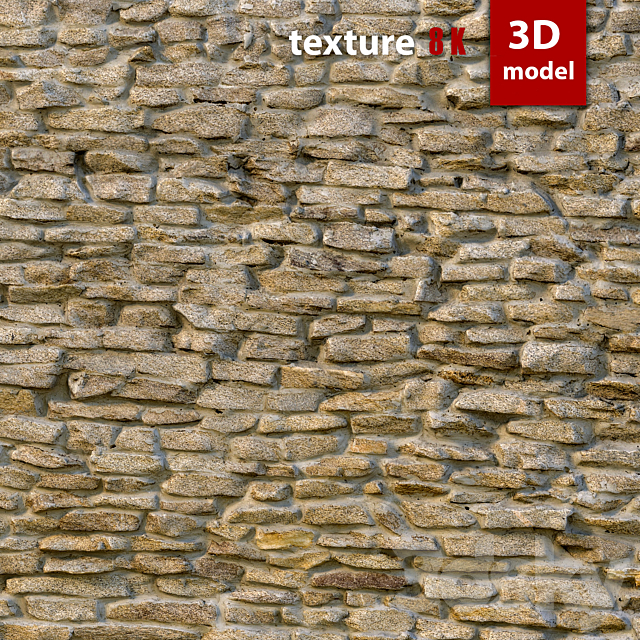 346 Stone Wall 3ds Max - thumbnail 2