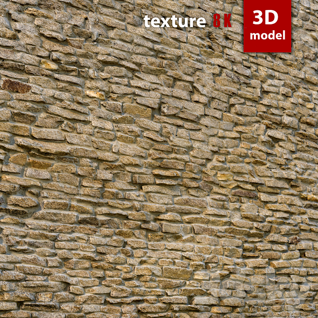 346 Stone Wall 3ds Max - thumbnail 3