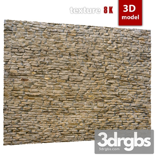 346 Stone Wall 3dsmax Download - thumbnail 1