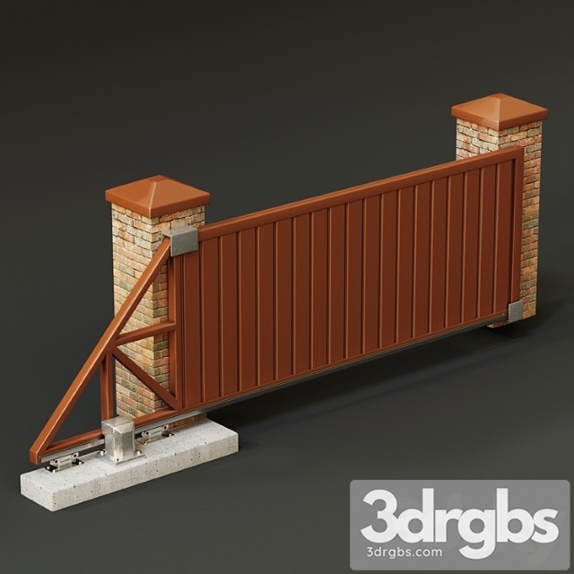 Automatic Sliding Gates 3dsmax Download - thumbnail 1