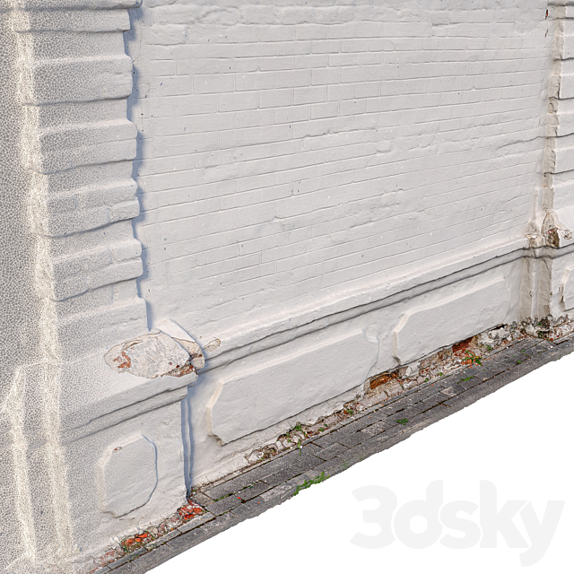 Brick wall 14 3DS Max Model - thumbnail 3