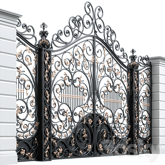 Classic gate 3DS Max Model - thumbnail 2