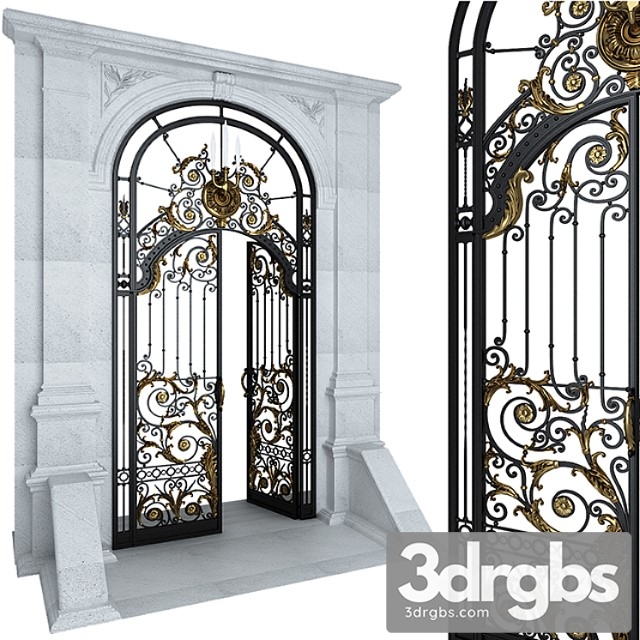 Entarance Door Gate 1 3dsmax Download - thumbnail 1