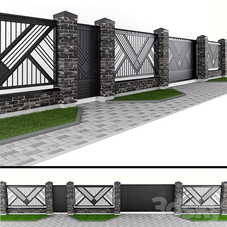 Fence 01 3DS Max - thumbnail 1