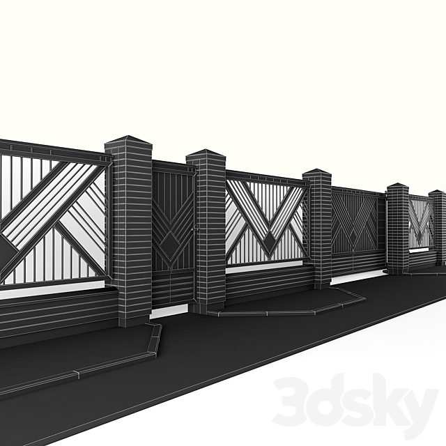 Fence 01 3DSMax File - thumbnail 3