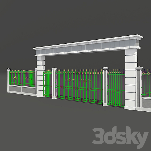 Fence arch 3DSMax File - thumbnail 1