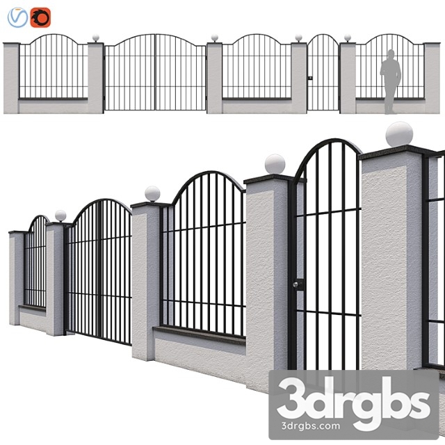 Fence Gate 03 3dsmax Download - thumbnail 1