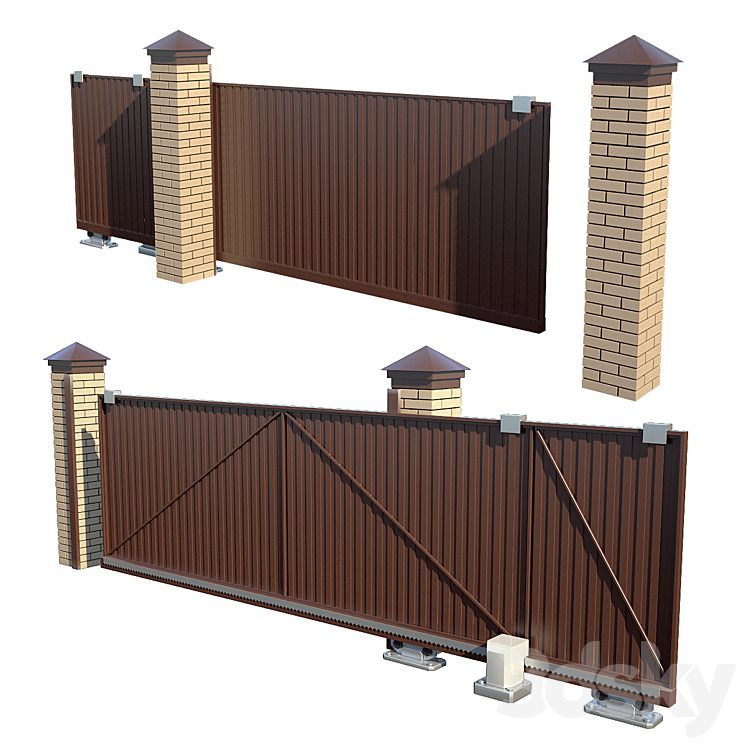 Fence set 3DS Max - thumbnail 2