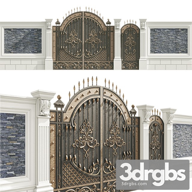 Fence With Gate 1 3dsmax Download - thumbnail 1