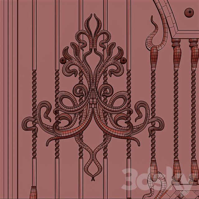 Fence with gate 3DS Max Model - thumbnail 7