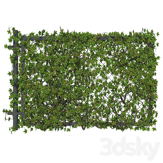 Fence with ivy v2 3ds Max - thumbnail 3