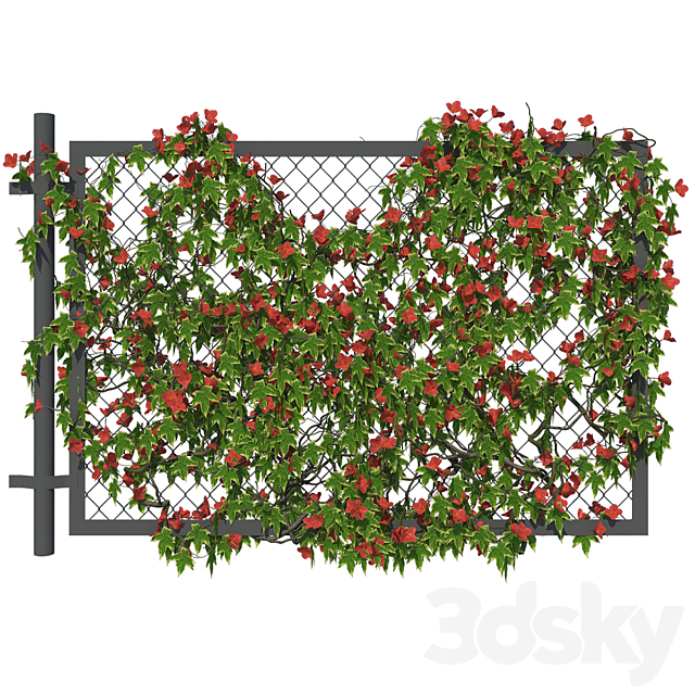 Fence with ivy v3 3ds Max - thumbnail 3