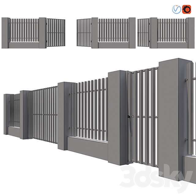 Fence_02 3ds Max - thumbnail 3