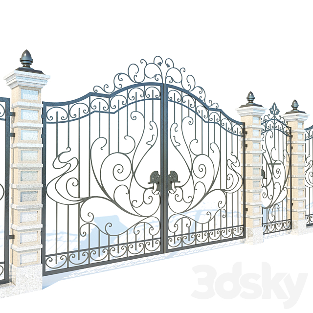 FORGED ENTRANCE GATE ?1 3DSMax File - thumbnail 2