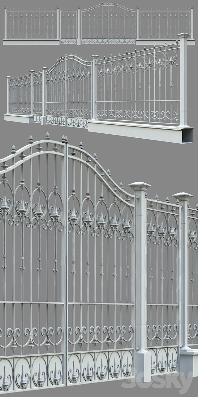 Forged fence 3DSMax File - thumbnail 3