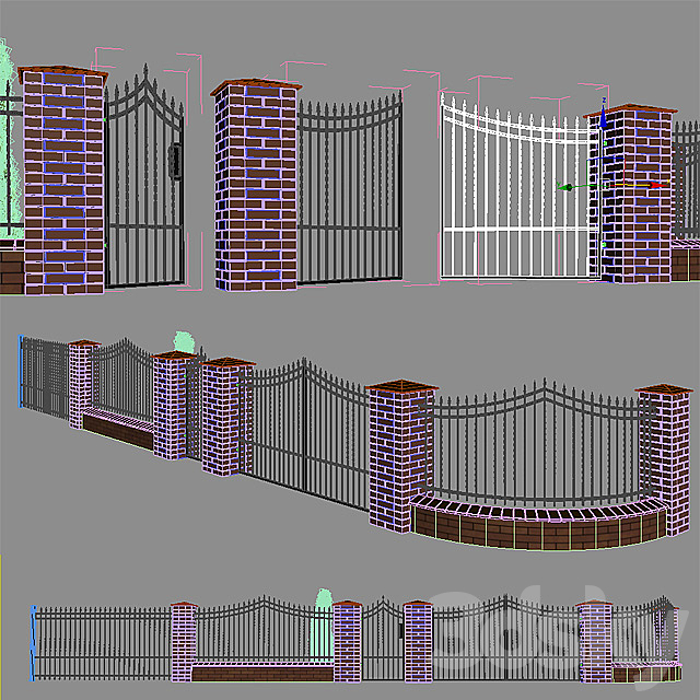 Forged fence 3DSMax File - thumbnail 3