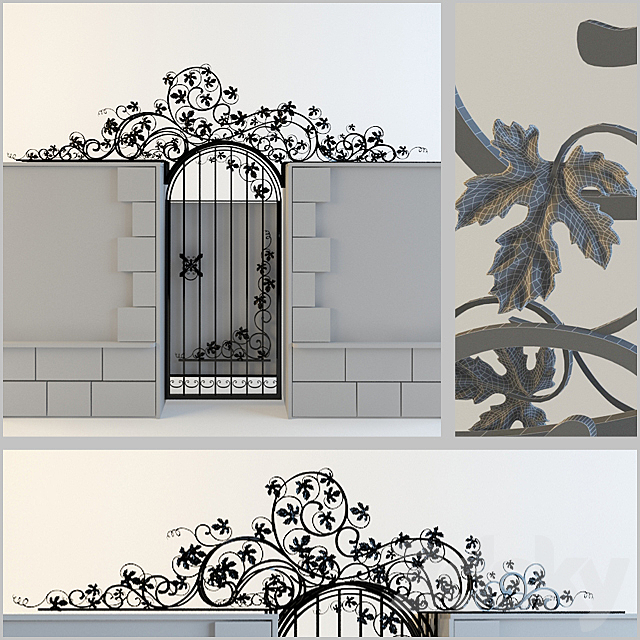 Forged gate 3DSMax File - thumbnail 1