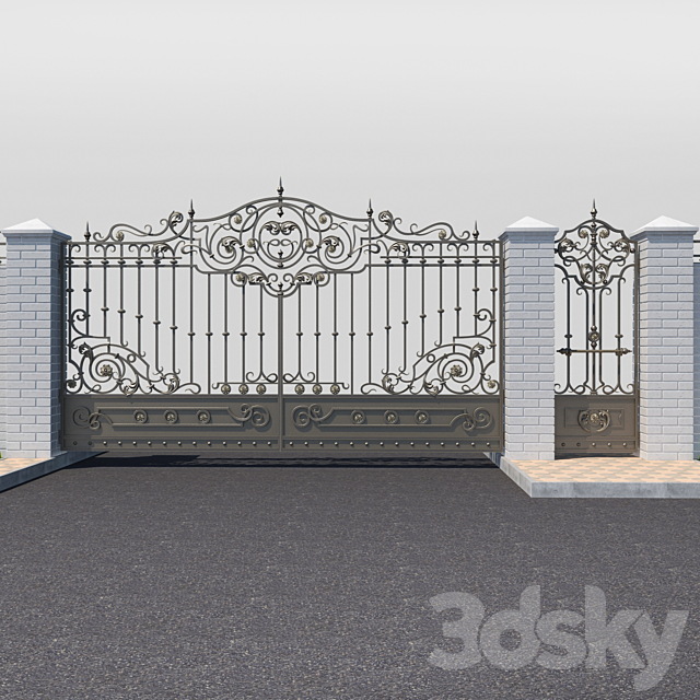 Forged gates 2252 3DS Max Model - thumbnail 2